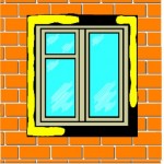 Sigillatura della finestra tutt’intorno contro la corrente d’aria