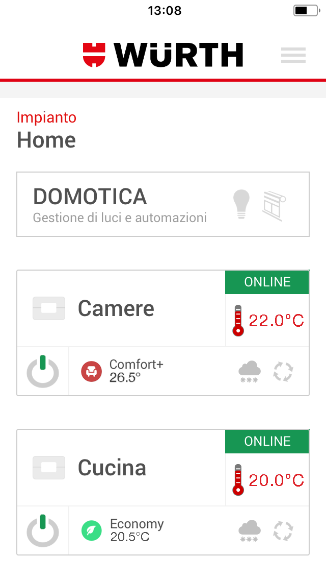 app wüdomo domotica